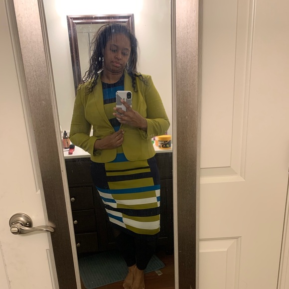 NY & Co Sweater Dress (XL) w/Matching Blazer (14) - Picture 2 of 6